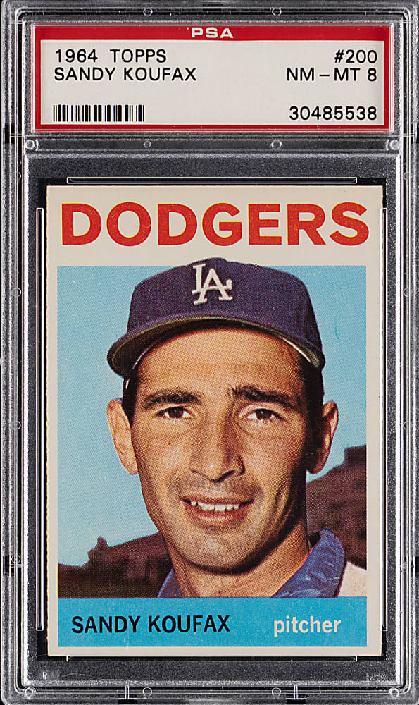 1964 Topps #200 Sandy Koufax PSA NM-MT 8 from #24 PSA Registry Set Break