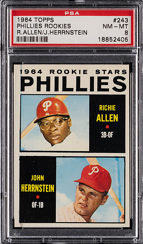 1964 Topps #243 Richie Allen Rookie PSA NM-MT 8 from #24 PSA Registry Set Break