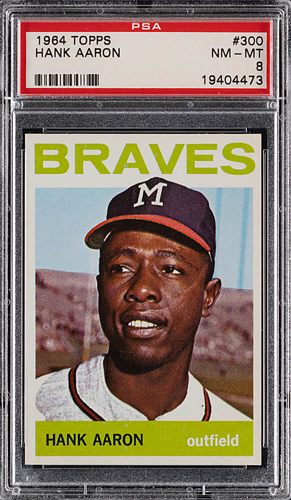 1964 Topps #300 Hank Aaron PSA NM-MT 8 from #24 PSA Registry Set Break
