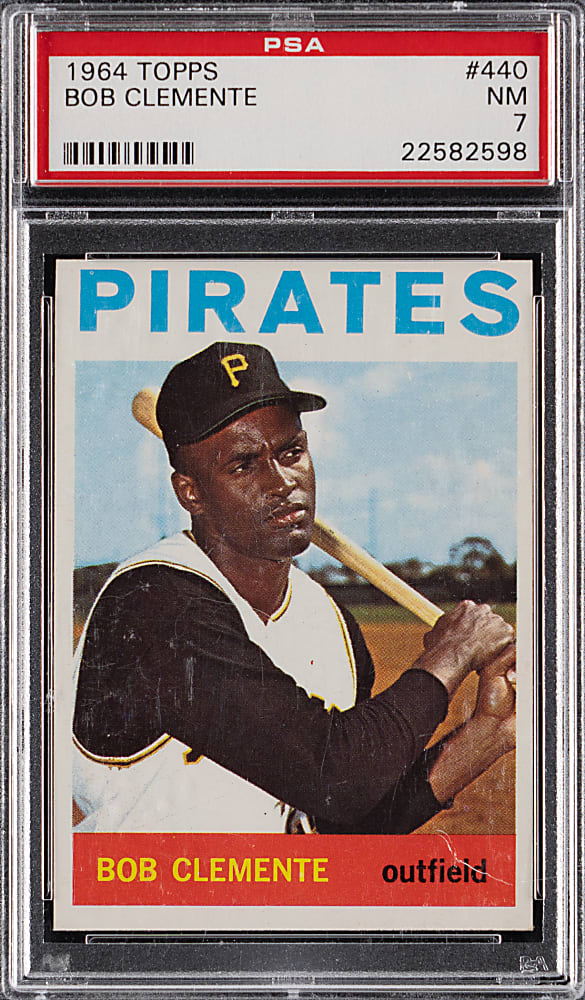 1964 Topps #440 Roberto Clemente PSA NM 7 from #24 PSA Registry Set Break