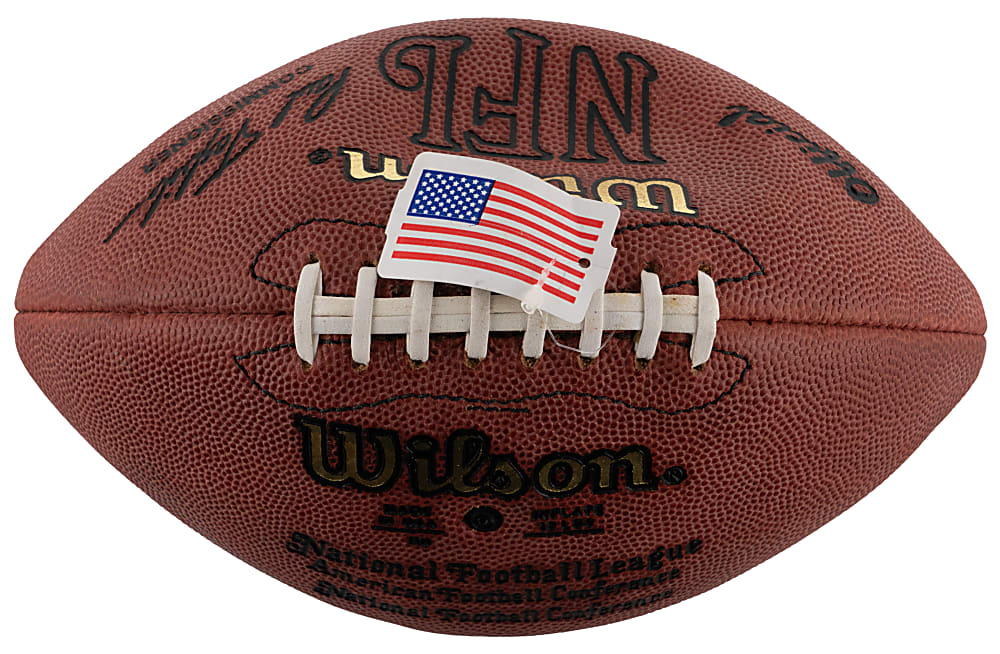 New York Giants Multi-Signed Legends Football with Phil Simms, Lawrence Taylor & Bill Parcells