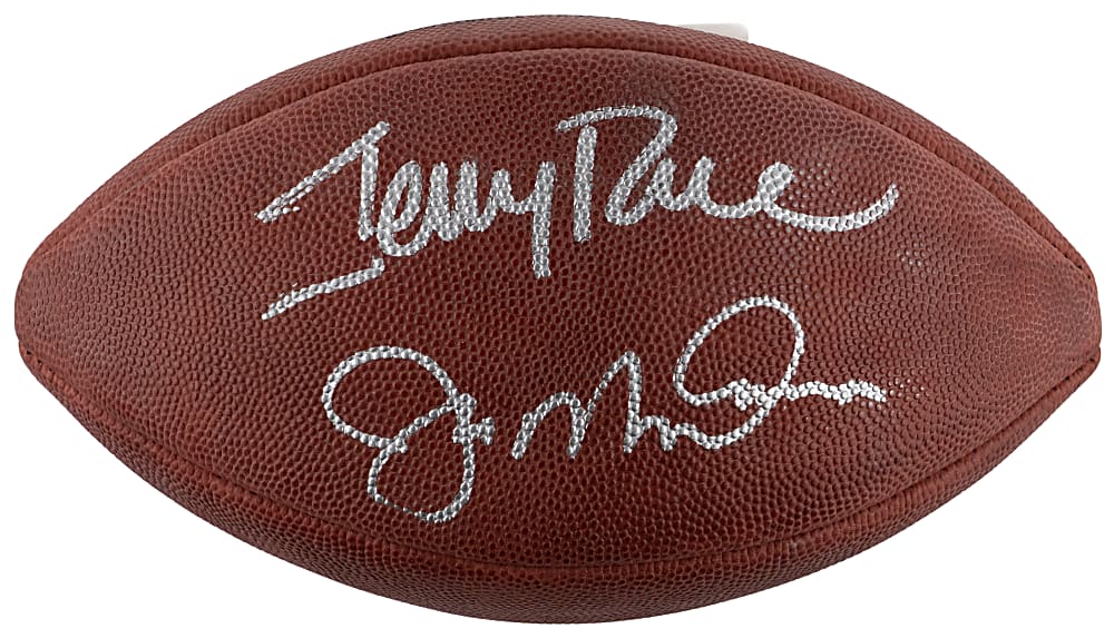 Joe Montana & Jerry Rice Dual-Signed Football