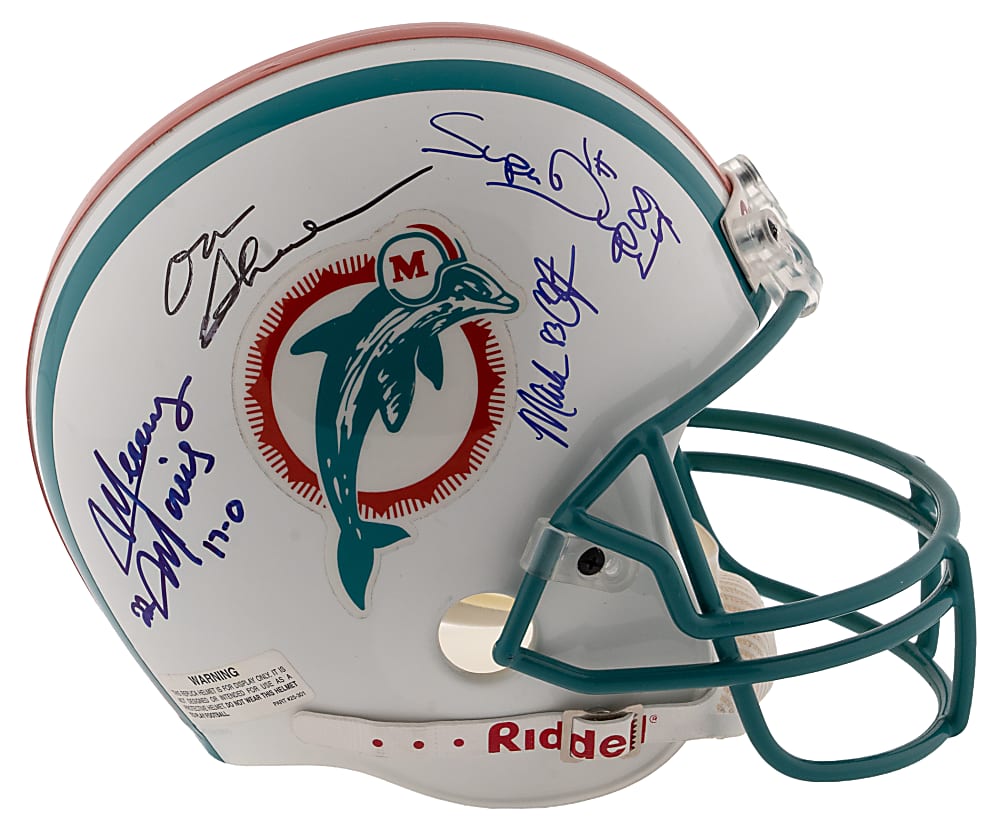 Miami Dolphins Legends Multi-Signed Full-Size Helmet with (8) Signatures Including Marino, Shula, Griese