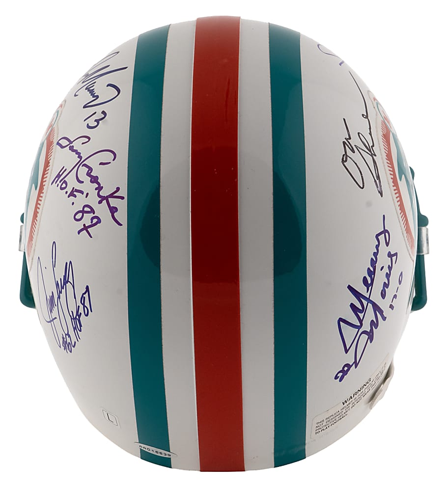 Miami Dolphins Legends Multi-Signed Full-Size Helmet with (8) Signatures Including Marino, Shula, Griese