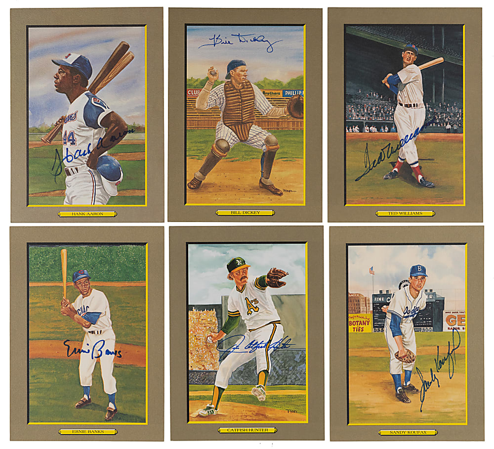 Perez-Steele Great Moments Signed Collection (31) with Aaron, Koufax & T. Williams