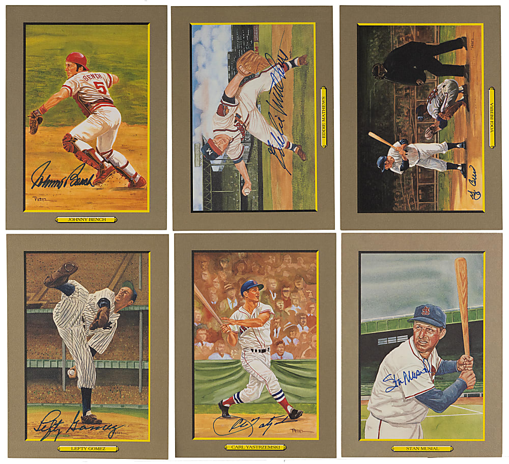 Perez-Steele Great Moments Signed Collection (31) with Aaron, Koufax & T. Williams