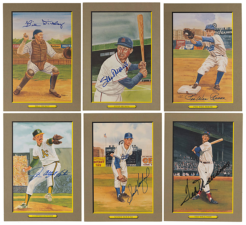 Perez-Steele Great Moments Signed Collection (30) with Banks, Hunter, Koufax & T. Williams