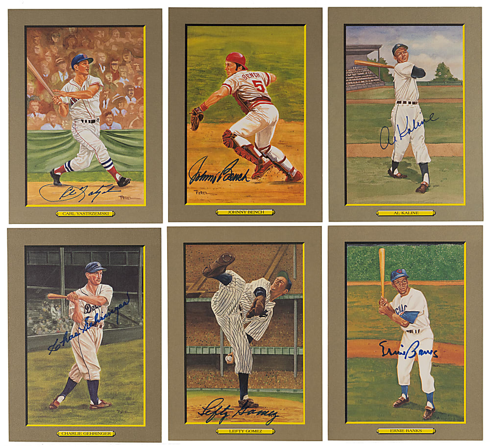 Perez-Steele Great Moments Signed Collection (30) with Banks, Hunter, Koufax & T. Williams