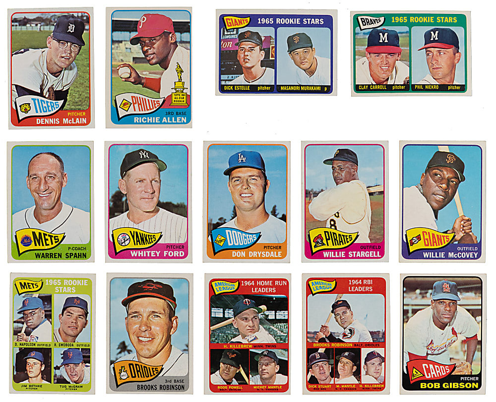 1965 Topps Near Complete Set (585/598) with (4) PSA Graded Stars