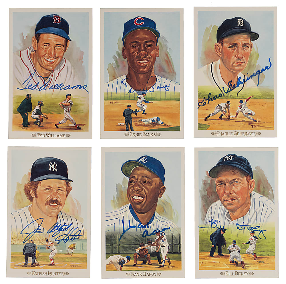 Perez-Steele Celebration Signed Collection (35) with Hank Aaron & Ted Williams