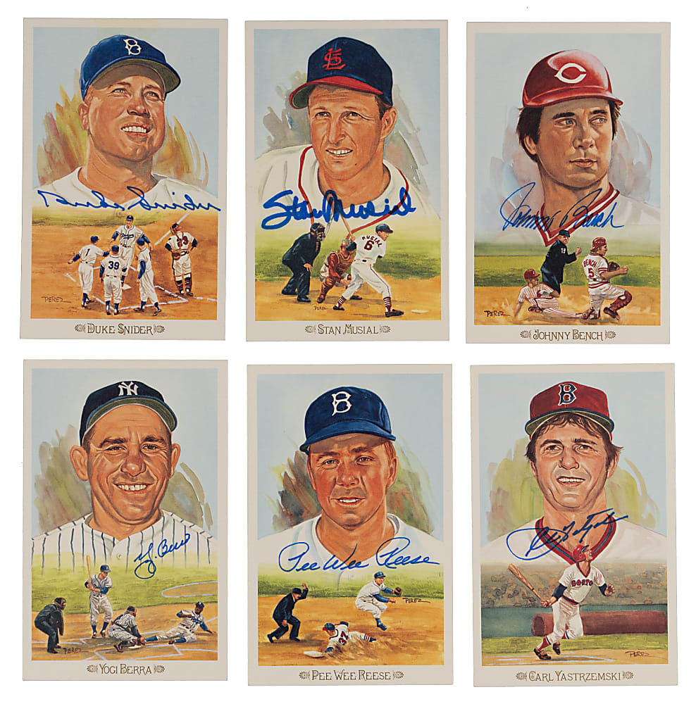 Perez-Steele Celebration Signed Collection (35) with Hank Aaron & Ted Williams