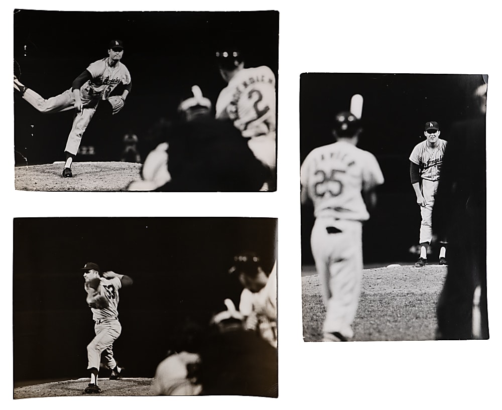 1962 Don Drysdale LIFE Magazine Type-1 Original Photo Trio