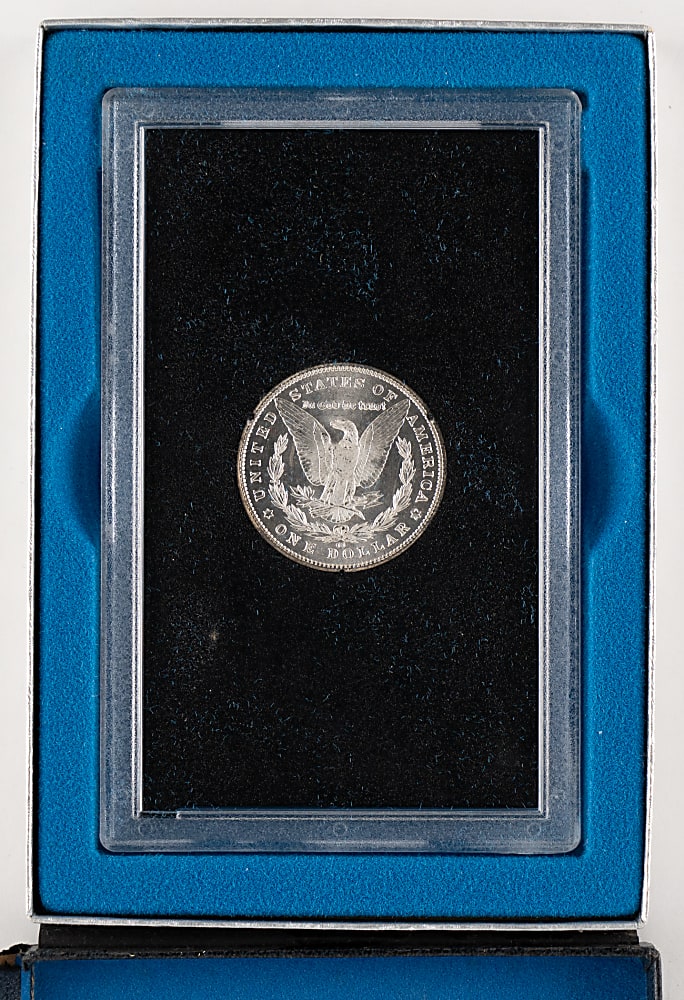 1885-CC GSA Morgan Silver Dollar from Carson City with Black Box
