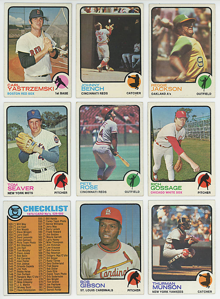 1973 Topps Complete Set (660) Plus Blue Team Checklist Near Complete Set (21/24)