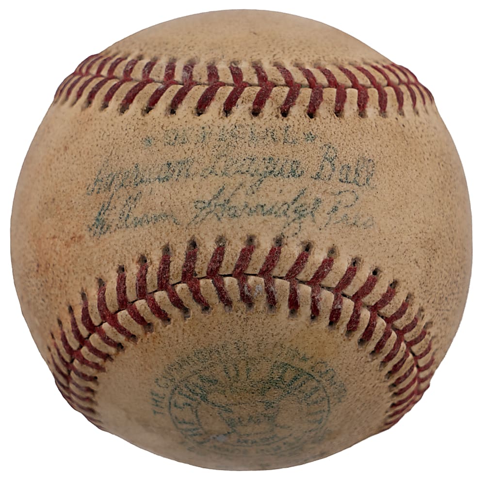 Babe Ruth Signed OAL/Harridge Baseball - PSA/DNA Overall Grade 6, Signature Grade 7