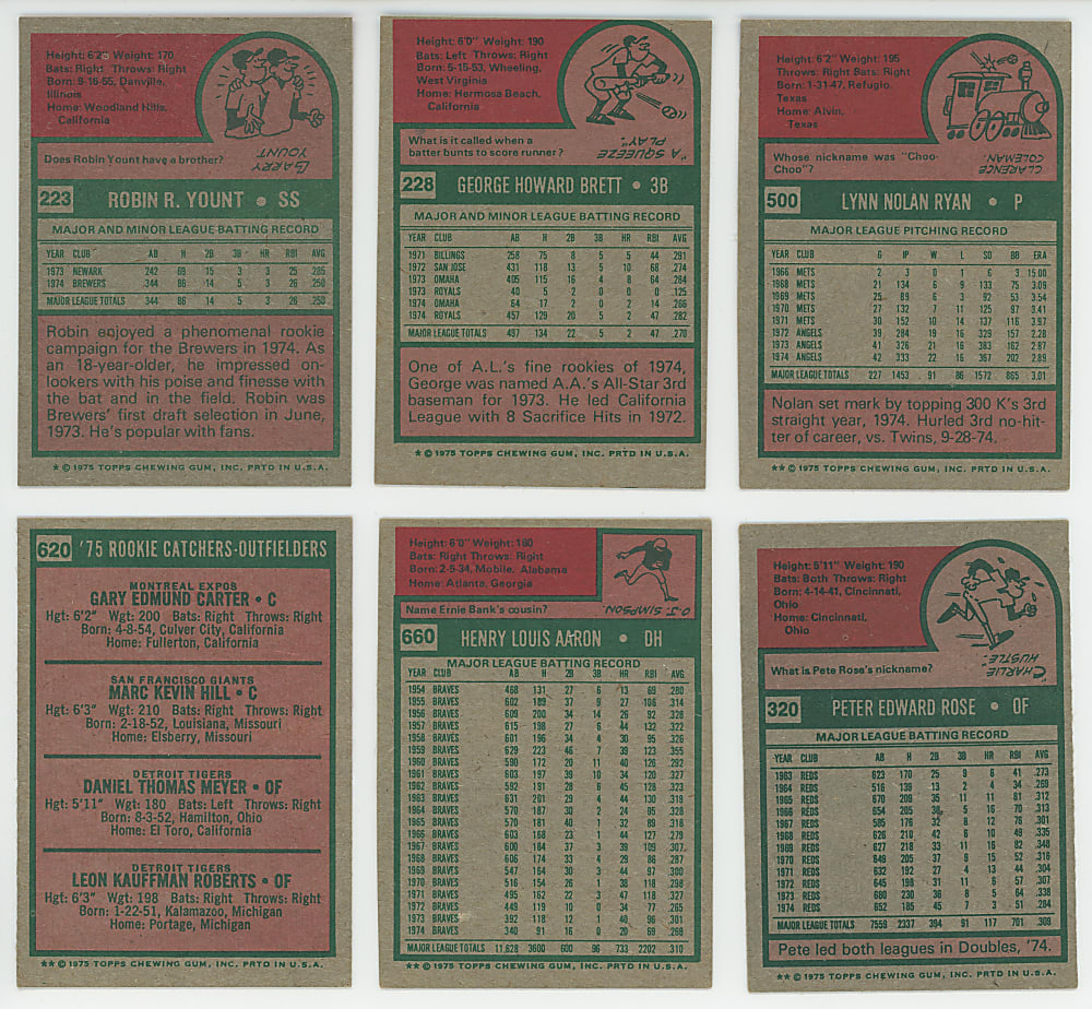 1975 Topps Complete Set (660)