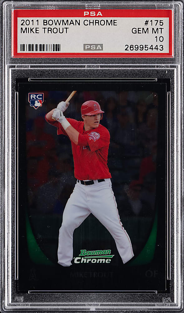 2011 Bowman Chrome #175 Mike Trout Rookie PSA GEM MINT 10