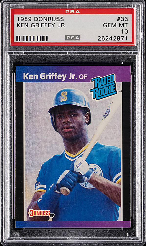 1989 Donruss #33 Ken Griffey Jr. Rated Rookie PSA GEM MINT 10