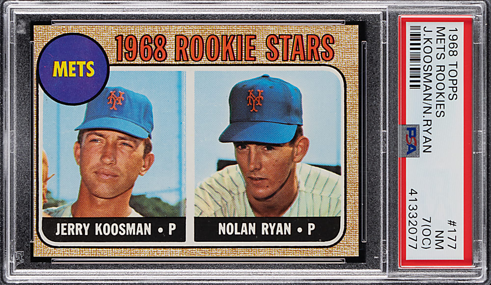 1968 Topps #177 Nolan Ryan Rookie PSA NM 7 (oc)