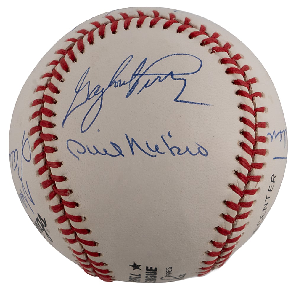 300 Win Club Multi-Signed Baseball with (8) Signatures Including Tom Seaver & Nolan Ryan