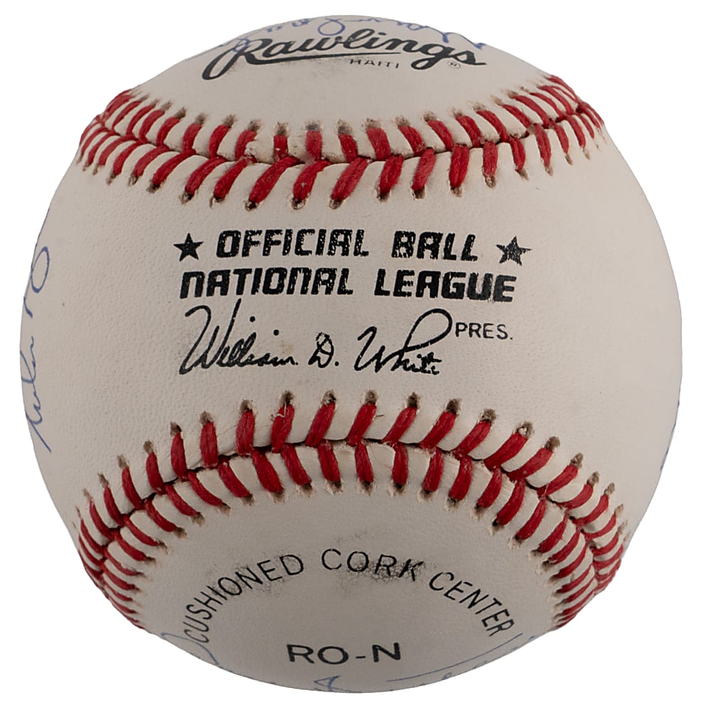 300 Win Club Multi-Signed Baseball with (8) Signatures Including Tom Seaver & Nolan Ryan