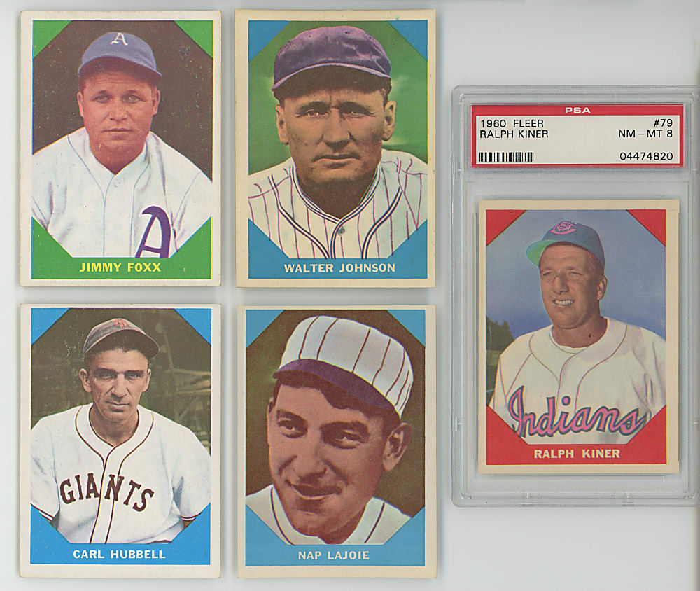1960 Fleer Greats Complete Set (79) with PSA NM-MT 8 Kiner