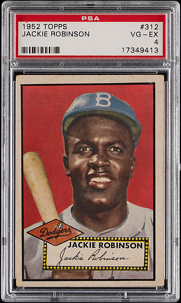 1952 Topps #312 Jackie Robinson High Number PSA VG-EX 4