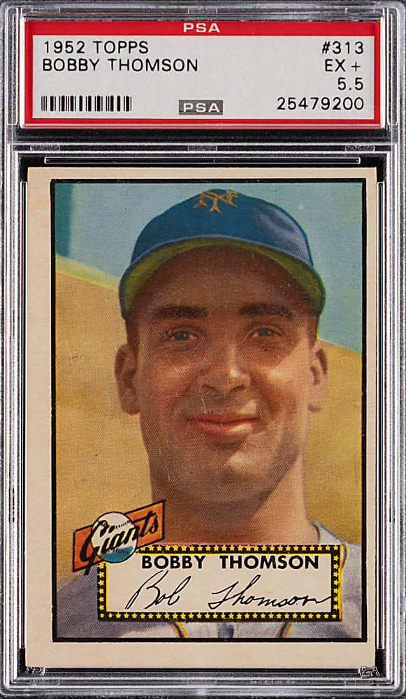 1952 Topps #313 Bobby Thomson High Number PSA EX+ 5.5