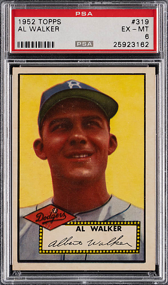 1952 Topps #319 Al Walker High Number PSA EX-MT 6