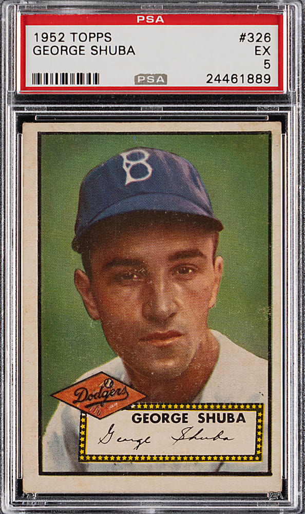 1952 Topps #326 George Shuba Rookie High Number PSA EX 5