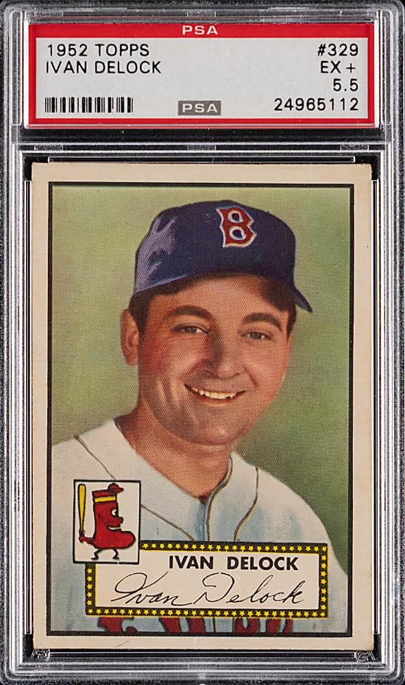 1952 Topps #329 Ivan Delock High Number PSA EX+ 5.5