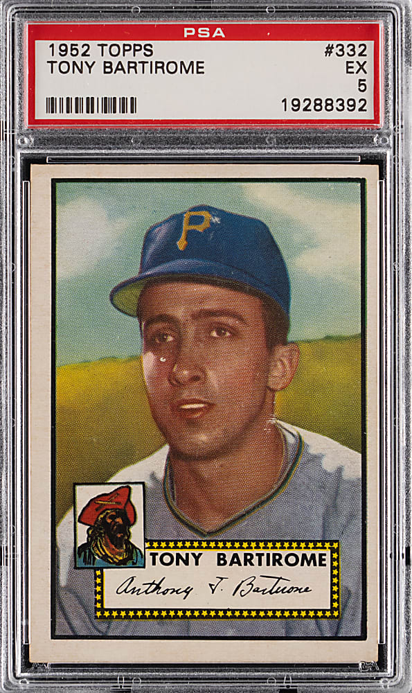 1952 Topps #332 Tony Bartirome High Number PSA EX 5