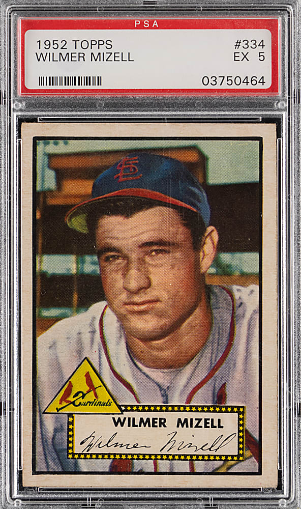 1952 Topps #334 Wilmer Mizell High Number PSA EX 5