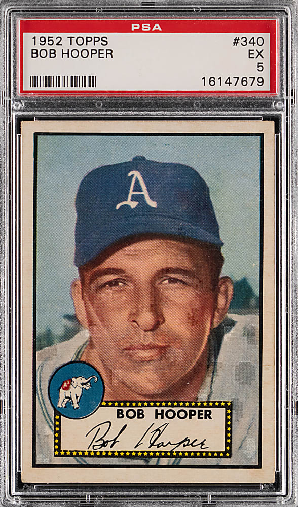 1952 Topps #340 Bob Hooper High Number PSA EX 5