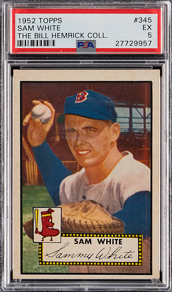 1952 Topps #345 Sam White High Number PSA EX 5