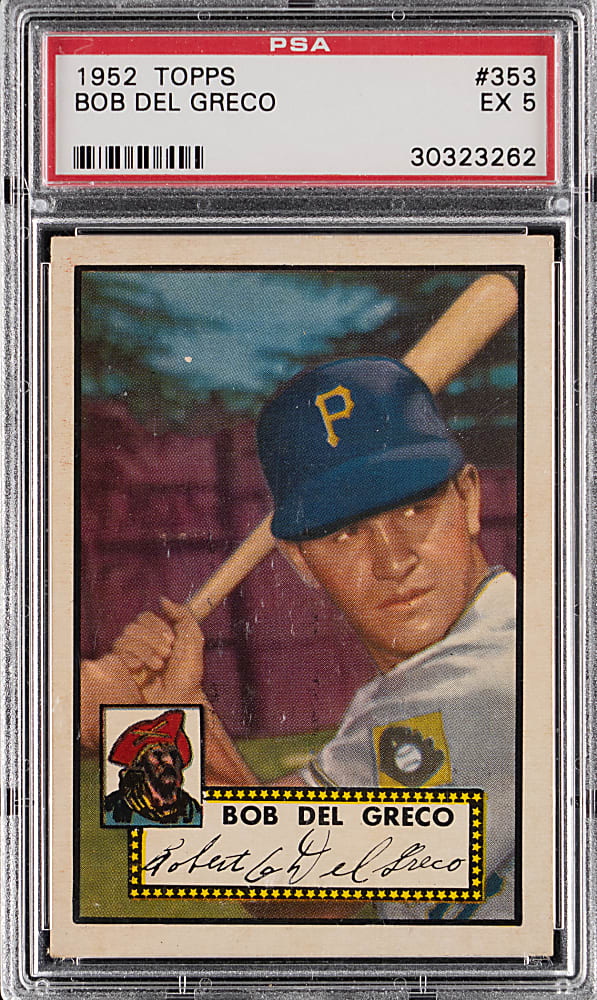 1952 Topps #353 Bob Del Greco High Number PSA EX 5