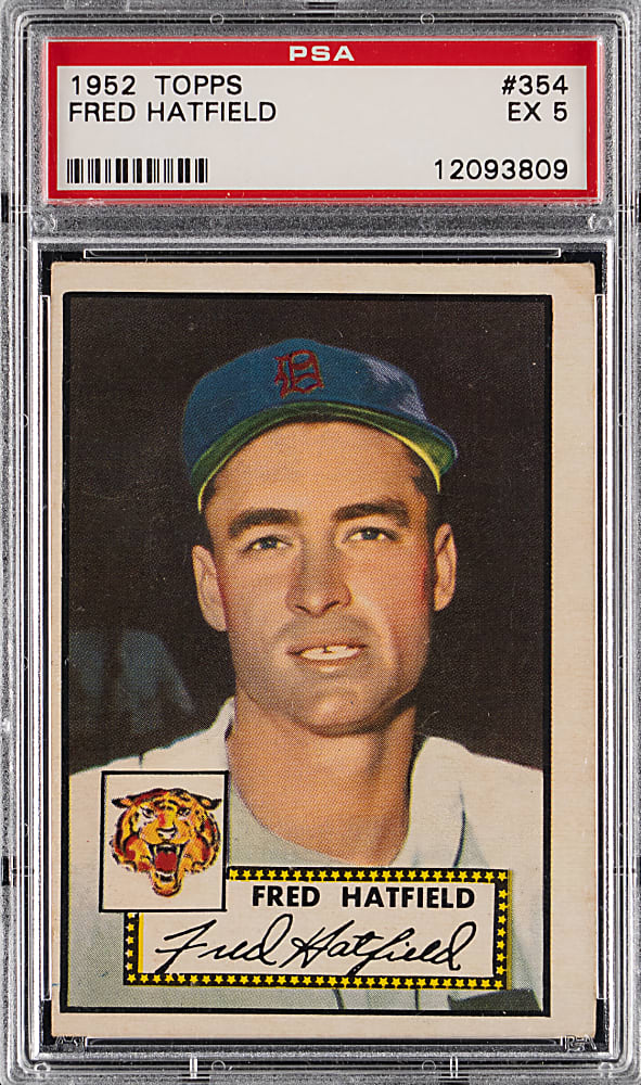 1952 Topps #354 Fred Hatfield High Number PSA EX 5