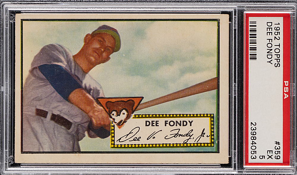 1952 Topps #359 Dee Fondy High Number PSA EX 5