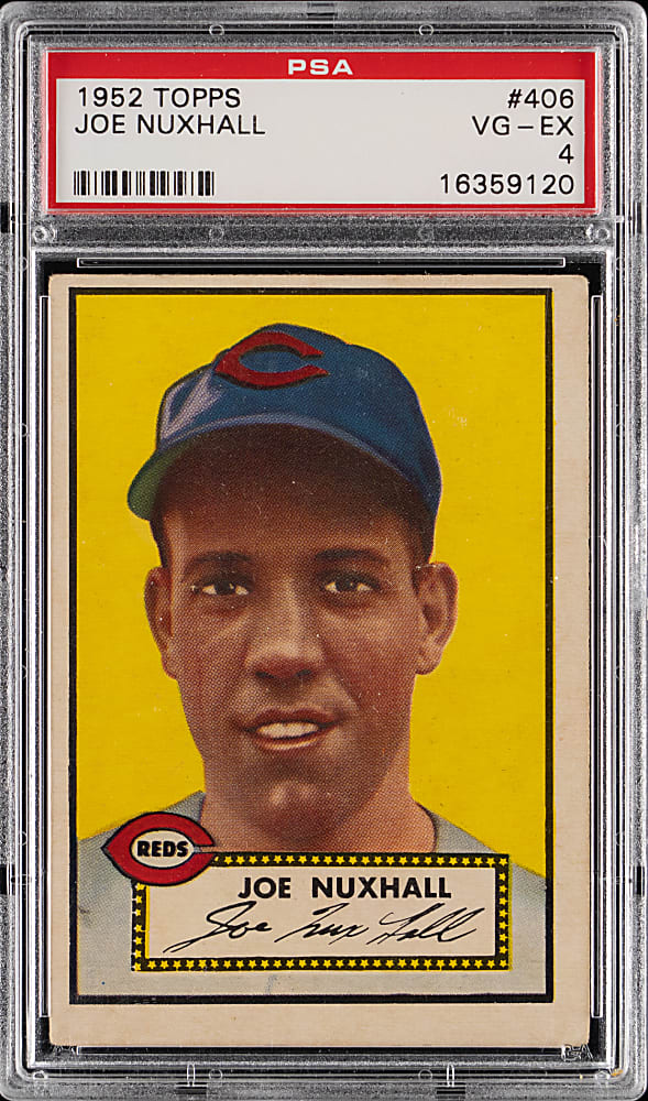 1952 Topps #406 Joe Nuxhall Rookie High Number PSA VG-EX 4