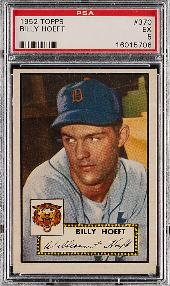 1952 Topps #370 Billy Hoeft High Number PSA EX 5