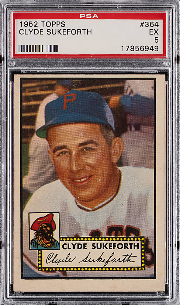 1952 Topps #364 Clyde Sukeforth High Number PSA EX 5