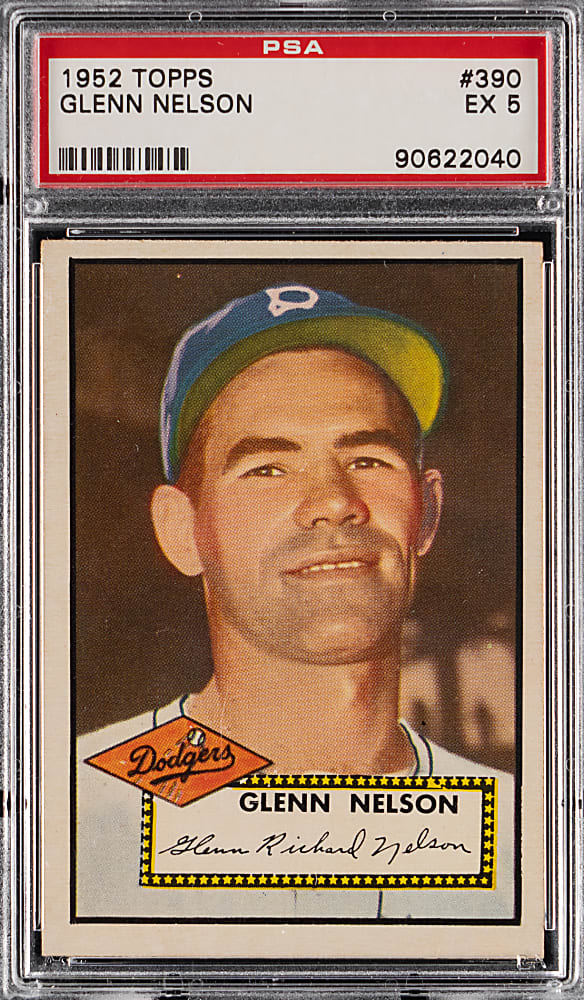 1952 Topps #390 Glenn Nelson High Number PSA EX 5