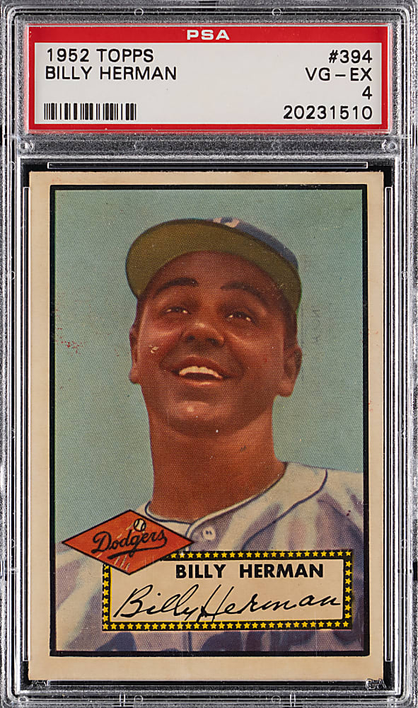 1952 Topps #394 Billy Herman High Number PSA VG-EX 4