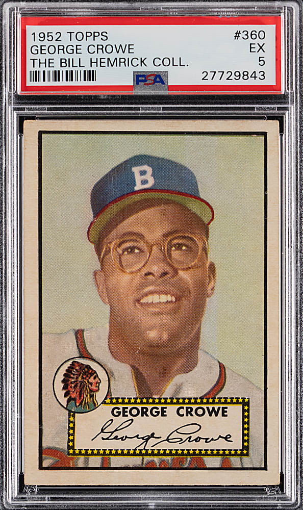 1952 Topps #360 George Crowe High Number PSA EX 5