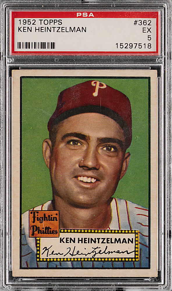 1952 Topps #362 Ken Heintzelman High Number PSA EX 5