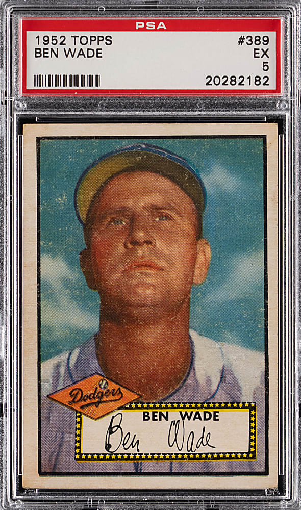 1952 Topps #389 Ben Wade High Number PSA EX 5