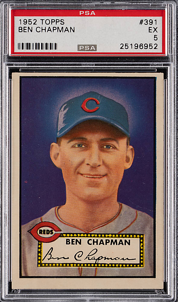 1952 Topps #391 Ben Chapman High Number PSA EX 5