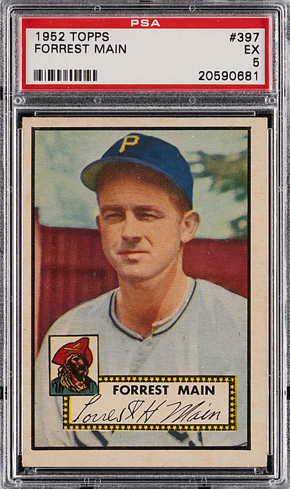 1952 Topps #397 Forrest Main High Number PSA EX 5