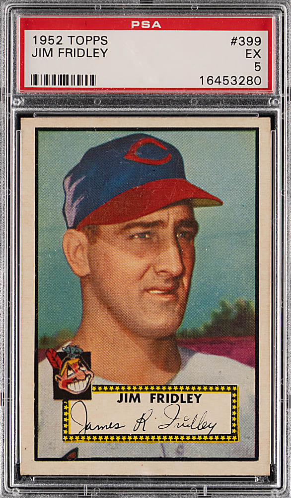 1952 Topps #399 Jim Fridley High Number PSA EX 5