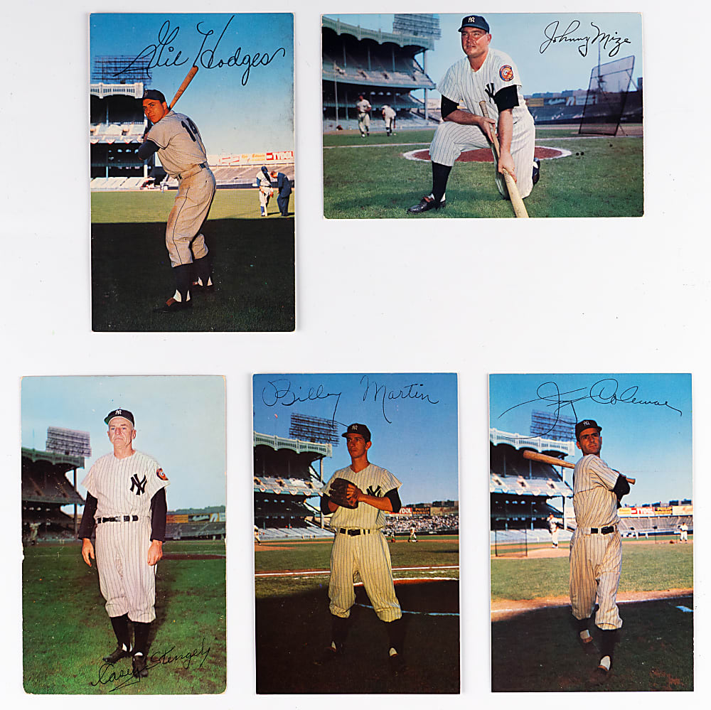 1952-1955 Dormand Postcards Near Complete Master Set (43/49) with Both Mickey Mantle, (5) Duplicates & (10) Autographed